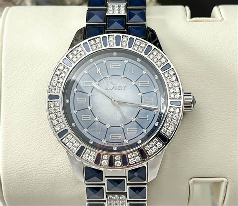 dior christal blue mother of pearl dial automatic ladies watch|Dior Christal Blue Mother of Pearl Dial Automatic Ladies Watch .